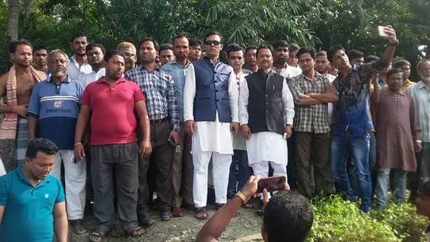 নির্মানাধিন মিয়াজীঘাট সেতু পরিদর্শন করেন সাংসদ রহিম উল্যাহ