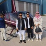 মনোনয়ন পত্র জমা দিতে হেলিকপ্টারে সোনাগাজীতে এলেন সাবেক এমপি ও তার স্ত্রী